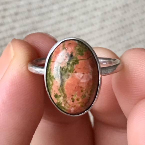 Jewelry - 2/$42 🍍 sterling silver unakite ring 🌿